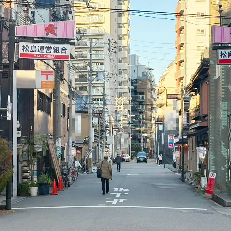 松島新地の風景：駅近エリア