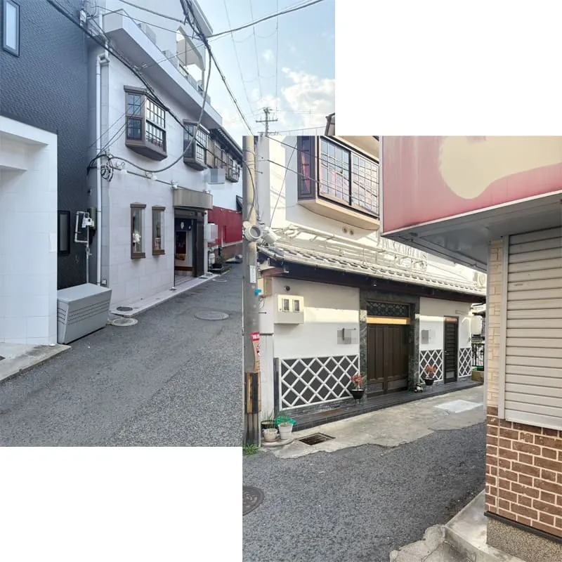 信太山新地の風景：信太山旅館