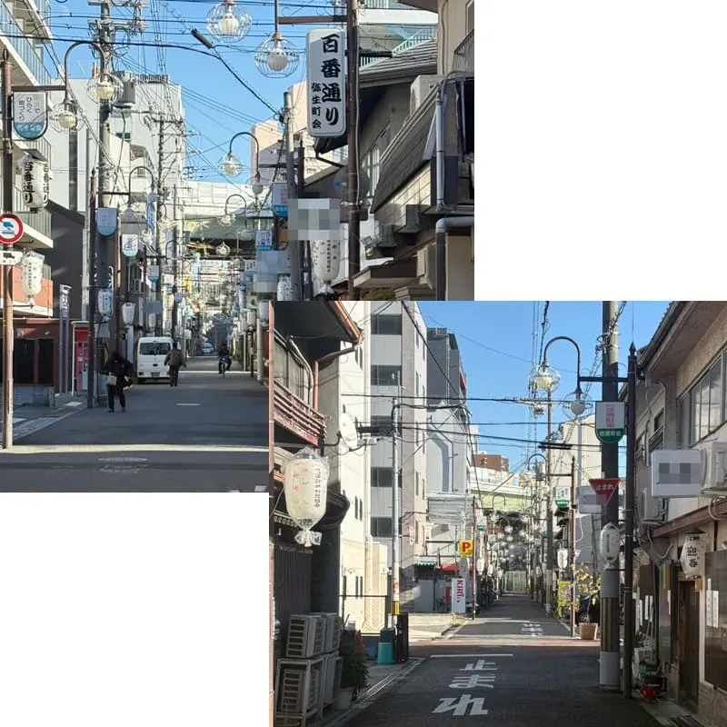 メイン裏通りの様子