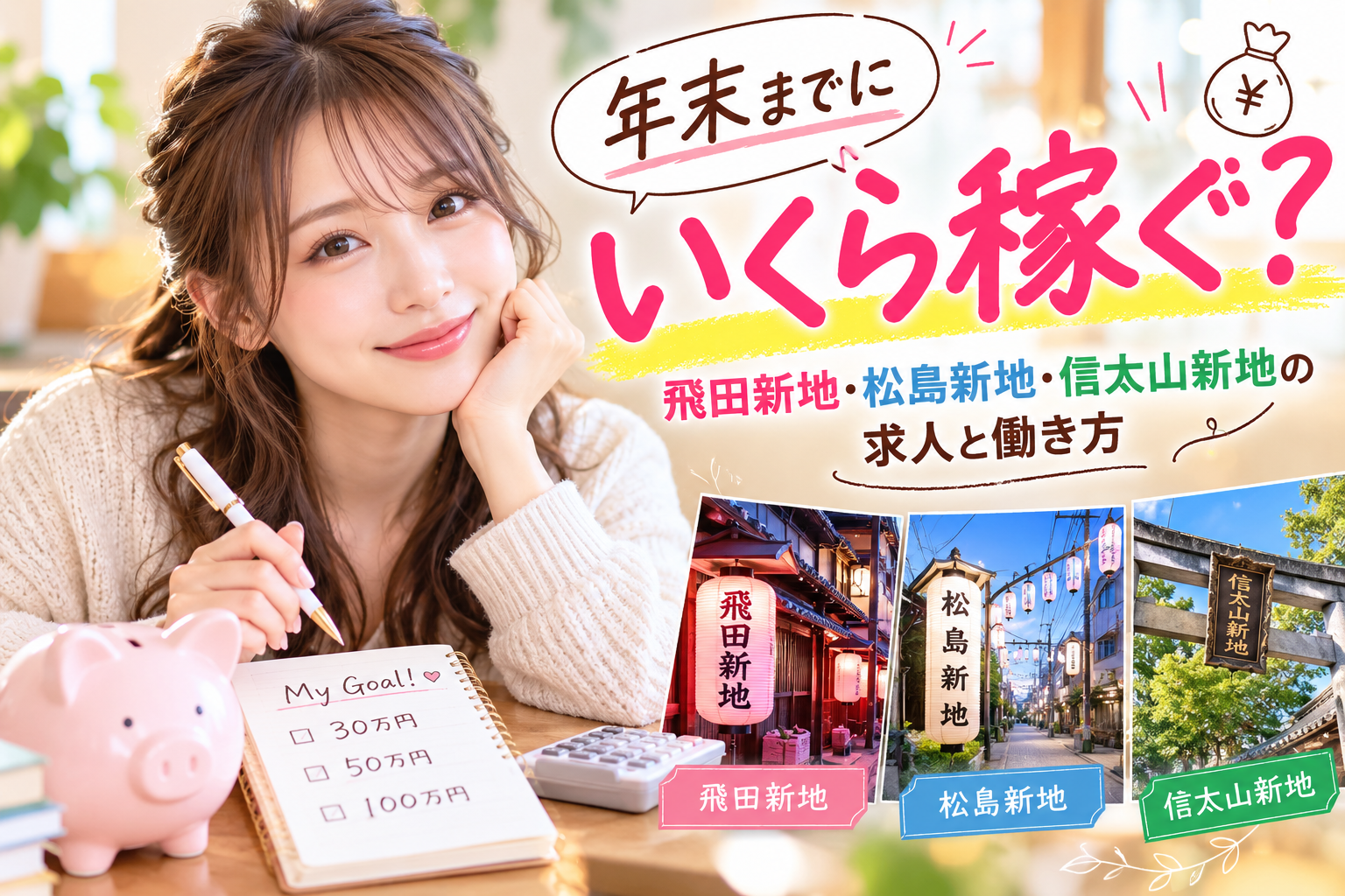年末までにいくら稼ぐ？飛田新地・松島新地・信太山新地の求人と働き方